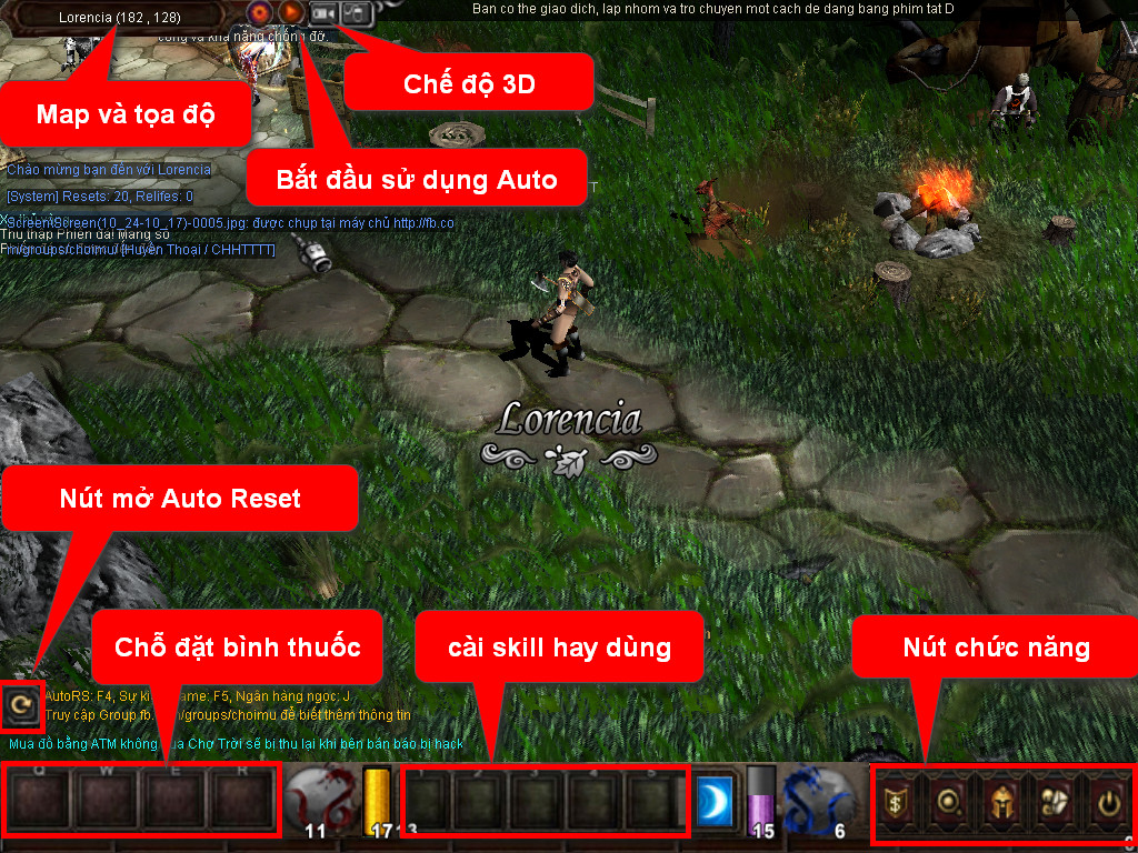 Chức năng chính của Game MU Thiên Ma