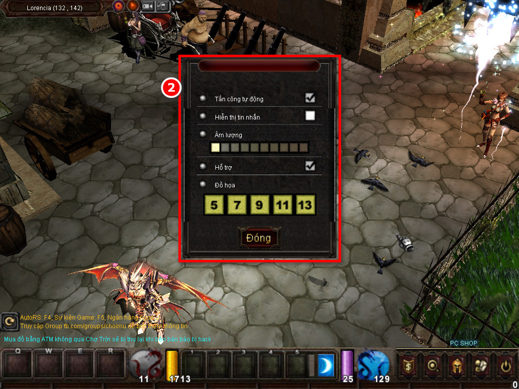 Chức năng chính của Game MU Thiên Ma